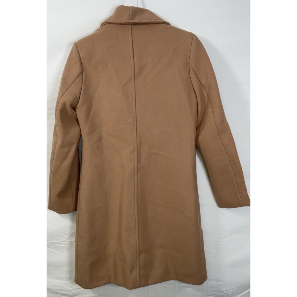 NWOT Women's Aprsfn Single‎ Button Notched Lapel Mid-Weight Peacoat Camel Tan XS - Picture 9 of 9